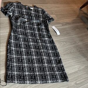 Calvin Klein Black and White Mini Dress